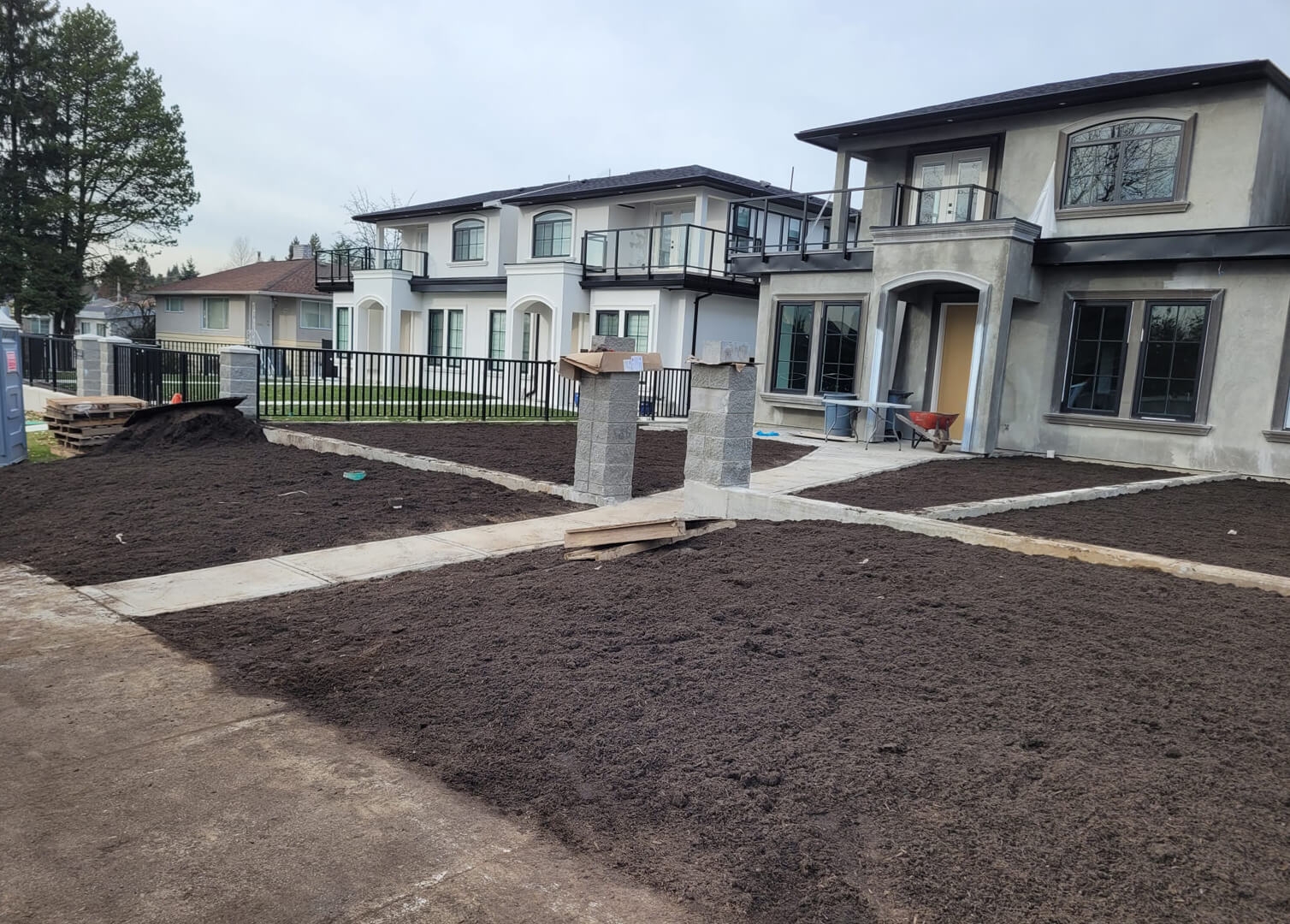 Installing Driveway In front of the house