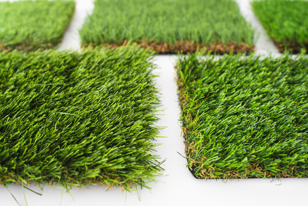 Pieces of artifical grass